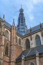 Haarlem, Netherlands on March, 2022: The St. Bavo Church or Grote Kerk at Grote Markt square in Haarlem Royalty Free Stock Photo