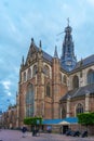 Haarlem, Netherlands on March, 2022: The St. Bavo Church or Grote Kerk at Grote Markt square in Haarlem Royalty Free Stock Photo