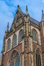 Haarlem, Netherlands on March, 2022: The St. Bavo Church or Grote Kerk at Grote Markt square in Haarlem Royalty Free Stock Photo