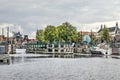 Haarlem rotating bridge opens