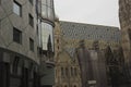 Haas Haus building and Stephansdom cathedral in Vienna