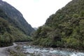 Haast river on South Island of New Zealand Royalty Free Stock Photo