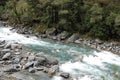 Haast river on South Island of New Zealand Royalty Free Stock Photo