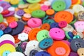 Haberdashery buttons, brightly coloured. Royalty Free Stock Photo