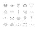Haberdashery line icons, signs, vector set, outline illustration concept