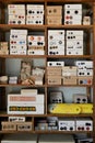Haberdashery perfumery Cal Garriga in the old shops of Calaf, in the Anoia region, Barcelona province, Catalonia, Spain