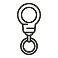 Haberdashery ring clip icon outline vector. Fabric measure