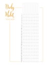 Daily habit tracker template