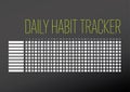 Daily habit tracker template Royalty Free Stock Photo