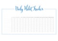 Daily habit tracker template Royalty Free Stock Photo