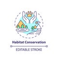 Habitat conservation concept icon