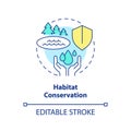 Habitat conservation concept icon