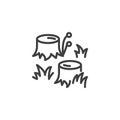 Habitat Destruction line icon Royalty Free Stock Photo