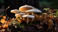 habitat fungi champignon mushroom Royalty Free Stock Photo