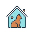 Color illustration icon for Habitat, domain and haunt