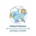 Habitat pollution concept icon