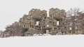 Habitat 67 in the snow. Montreal, Quebec, Canada Royalty Free Stock Photo