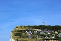Habitations on a cliff in Fecamp Royalty Free Stock Photo