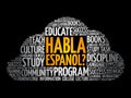 Habla Espanol? (Speak Spanish?) word cloud