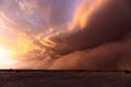 Haboob dust storm at sunset Royalty Free Stock Photo