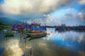 The habour in Da Nang city Royalty Free Stock Photo