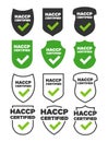 HACCP certificate shield vector icon