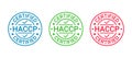 HACCP certified badge icon. Quality warranty emblem. Vector illustration