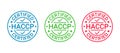 HACCP certified badge icon. Quality warranty emblem. Vector illustration