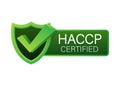 HACCP Certified icon on white background. Vector stock illustration