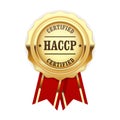 HACCP certified site sign - quality standard golden rosette