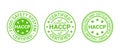 Food safety system badges. HACCP certified sticker. Vector illustration