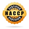 Haccp certified vector icon