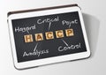 HACCP and Food Safety Quality Control in food industry - concept with digital tablet Royalty Free Stock Photo