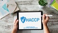 HACCP - Hazard Analysis and Critical Control Point. Standard and certification, quality control management rules