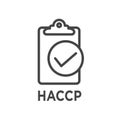HACCP | Hazard Analysis Critical Control Points icon with award or checkmark Royalty Free Stock Photo