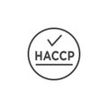 HACCP | Hazard Analysis Critical Control Points icon with award or checkmark Royalty Free Stock Photo