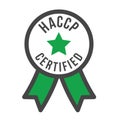 HACCP - Hazard Analysis Critical Control Points icon with award or checkmark Royalty Free Stock Photo