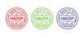 HACCP icon. Food safety system certified stamp. Vector illustration Royalty Free Stock Photo