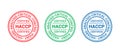 HACCP stamp. Food safety system badge icon. Vector illustration