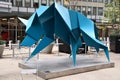 Hacer - Transformations, a series of 7 gigantic, origami-inspired sculptures, in New York City Royalty Free Stock Photo