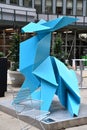 Hacer - Transformations, a series of 7 gigantic, origami-inspired sculptures, in New York City Royalty Free Stock Photo