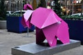 Hacer - Transformations, a series of 7 gigantic, origami-inspired sculptures, in New York City Royalty Free Stock Photo