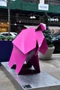 Hacer - Transformations, a series of 7 gigantic, origami-inspired sculptures, in New York City Royalty Free Stock Photo