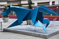 Hacer - Transformations, a series of 7 gigantic, origami-inspired sculptures, in New York City