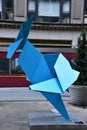 Hacer - Transformations, a series of 7 gigantic, origami-inspired sculptures, in New York City Royalty Free Stock Photo