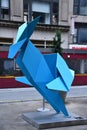 Hacer - Transformations, a series of 7 gigantic, origami-inspired sculptures, in New York City Royalty Free Stock Photo