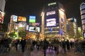 Shibuya crossing at night tokyo japan