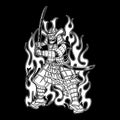 Hachiman Japanese Mythology Black and White Illustration