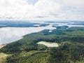 Seliger Lake from the above. Russian landscape Royalty Free Stock Photo