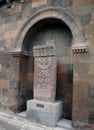 Hachkar stone in Echmiadzin area, Yerevan